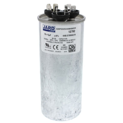 55/5 MFD Round Run Capacitor (440/370V)