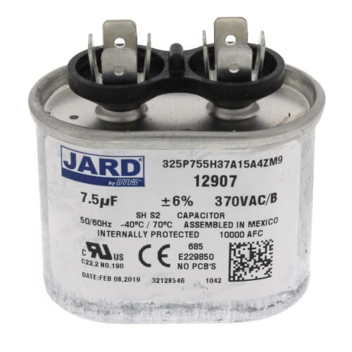7.5 MFD Oval Run Capacitor (370V)